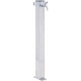vidaXL Vrtni vodni stolp 100 cm nerjaveče jeklo kvadraten | Shoptok.si