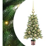 vidaXL Božično drevo med 150 LED z stojalom Zelena 65 cm PE, (5000066746) | Shoptok.si