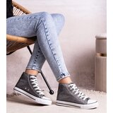 Gemre Black high-top sneakers with shiny mesh Ranifali | Shoptok.si