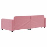  Dnevni krevet na razvlačenje ružičasti 90 x 200 cm baršunasti | shoptok.hr