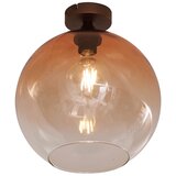 QAZQA Art Deco stropna svetilka temno bronasta z jantarnim steklom - Sandra | Shoptok.si