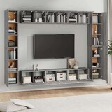  10-dijelni set TV ormarića sivog sonome konstruirano drvo - Sivi hrast sonoma 10 60 cm | shoptok.hr