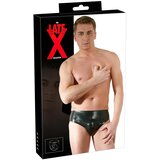 Latex - muški unutarnji penis s analnim dildom (crni) - M Cijene