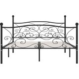  Okvir za krevet s podnicama crni metalni 180 x 200 cm | shoptok.hr