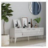 Hanah home tv polica moda white silver Cene