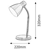 Rabalux patric stona lampa E14 40W, bela Cene