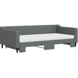  Dnevni krevet na razvlačenje tamnosivi 100 x 200 cm od tkanine | shoptok.hr