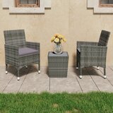  3-dijelni bistro set od poliratana i kaljenog stakla sivi | shoptok.hr