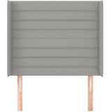  Uzglavlje s ušima svjetlosivo 93x16x118/128 cm od tkanine | Eponuda.com