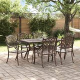  Vrtni set za objed 7 pcs Bronzana Aluminij | shoptok.hr