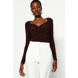 Trendyol Bodysuit - Brown - Slim fit Cene