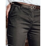 DStreet Spodnie damskie slim fit z paskiem LINESKA khaki | Shoptok.si