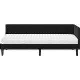  Kutni krevetni okvir s madracem 2 kom. Crna 80 x 200 cm Baršun | Shoptok.si