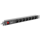 Lanberg PDU RACK POWER STRIP (1U,10A,7X 230V,2M) | shoptok.hr
