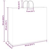  Papirnate vrećice 250 kom s ručkama crne 54x15x49 cm | shoptok.hr