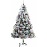  Umjetno božićno drvce S LED lampica Zelena i bijela 210 cm | shoptok.hr