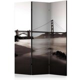  Paravan u 3 dijela - San Francisco: Golden Gate Bridge in black and white [Room Dividers] 135x172 Cijene