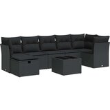 vidaXL 8-dijelni set vrtnih sofa od poliratana s jastucima crni | shoptok.hr
