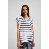 Moodo Women's striped T-shirt - white | Shoptok.si