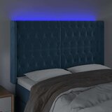 Posteljno vzglavje temno modro 147x16x118/128 cm žamet, (20953535) | Shoptok.si