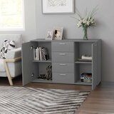  Komoda siva 120 x 35 5 x 75 cm od konstruiranog drva | shoptok.hr