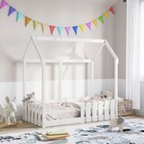 Maison Chic Otroška postelja - Otroški ležaj - Otroški posteljni okvir bel 70x140 cm trdna borovina, (21698427) | Shoptok.si