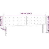 vidaXL LED posteljno vzglavje kapučino 180x5x78/88 cm umetno usnje | Shoptok.si