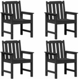  Vrtna stolica 4 pcs Crna 65.5 x 59 x 88 cm Polietilen | shoptok.hr