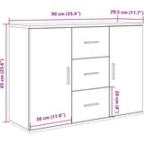  Komoda Artisan hrast 90x29,5x65 cm izrađeno drvo | shoptok.hr