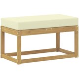  Vanjska stolica klupa s jastukom Bijela 80 x 43 x 45 cm | Eponuda.com