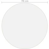 vidaXL Zaštita za stol prozirna Ø 70 cm 2 mm PVC | shoptok.hr