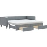 Dnevni krevet na razvlačenje svjetlosivi 80 x 200 cm od tkanine | shoptok.hr