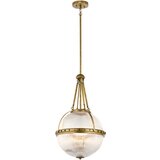 Elstead Lighting Elstead Aster Stropna svetilka s 3 kroglastimi svetilkami, medenina, E14, (22098337) | Shoptok.si