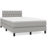  Krevet s oprugama i madracem svjetlosivi 120x190 cm od tkanine | shoptok.hr