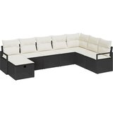  Set sofe 8 kom. 8-Broj sjedala Crna i Krema poliratan | shoptok.hr