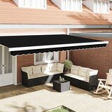vidaXL Tenda Valanca za 5 m okvir Črna 4,8x0,2 m Cene