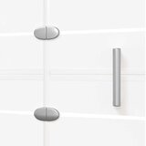 vidaXL Sklopiva pregrada za tuš ESG 120 x 140 cm bijela | shoptok.hr