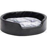  Krevet za pse crno-sivi 69 x 59 x 19 cm od pliša i umjetne kože | shoptok.hr