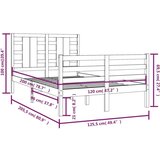  Posteljni okvir bel iz trdne borovine 120x200 cm, (20645642) | Shoptok.si