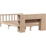 vidaXL Krevet s regalom za knjige bez madraca 120x200 cm od borovine | shoptok.hr