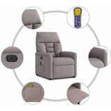  Električni masažni naslonjač od tkanine smeđesivi | shoptok.hr