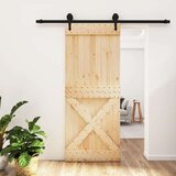  Klizna vrata s priborom za montažu 85 x 210 cm masivna borovina | shoptok.hr