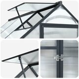  Vrtni staklenik s vratima Antracit 183,5 x 363,5 x 207 cm | shoptok.hr