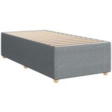 vidaXL Okvir kreveta s oprugama i madrac svjetlosivi 90x200cm tkanina | shoptok.hr