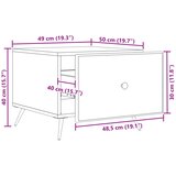  Kava Stol s ladicama Bijela 49 x 50 x 40 cm Konstruirano drvo | shoptok.hr