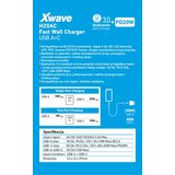 X Wave H20AC 20w Brzi ZIDNI punjač za mobilne,tablete, usb-C usb-A ,CRNI | Eponuda.com