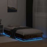  Okvir kreveta s LED svjetlima dimljena boja hrasta 75 x 190 cm | shoptok.hr
