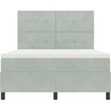 Box Spring Krevet s Madracem Svjetlosiva 160x200 cm Baršun | shoptok.hr