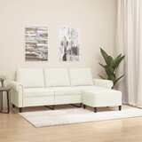  Trosjed s tabureom krem 180 cm baršunasti | shoptok.hr