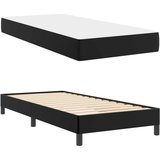  Krevetna konstrukcija s madracem Crna 90 x 200 cm tkanina | shoptok.hr